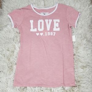 Women's T-Shirt LOVE 1987 top Color Pink Size Medi